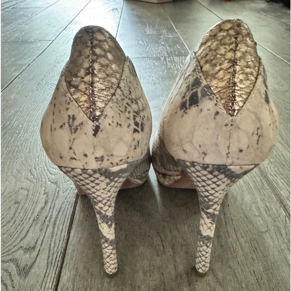 NWOT Sam Edelman Celia Cream Snake Print Heel: Never Worn - Picture 2 of 7
